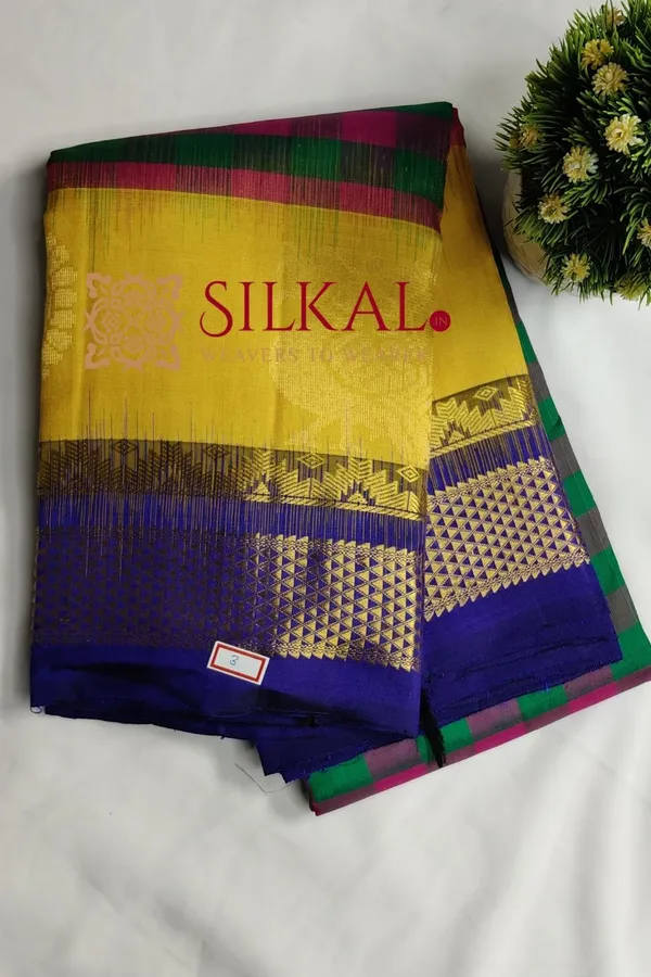 Ilkal_strip_butta_pure_silk_saree_SKL03721