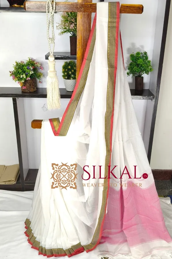 Narayan_Peth_Plain_Cotton_Saree_With_Patti_Pallu_SKL03583