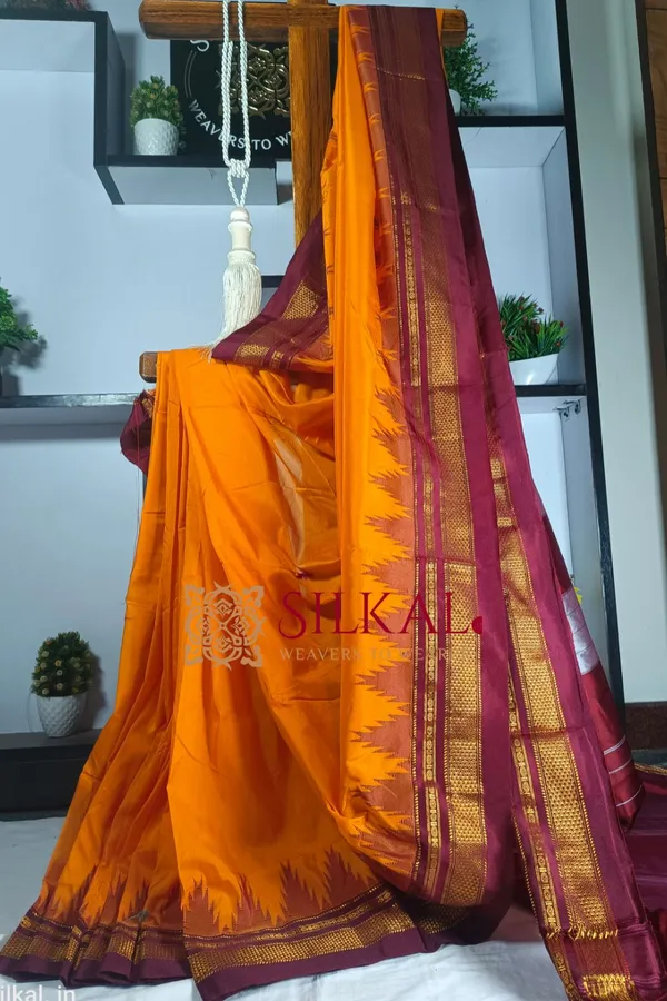 Ilkal_Temple_Saree_Code-_SKL1237