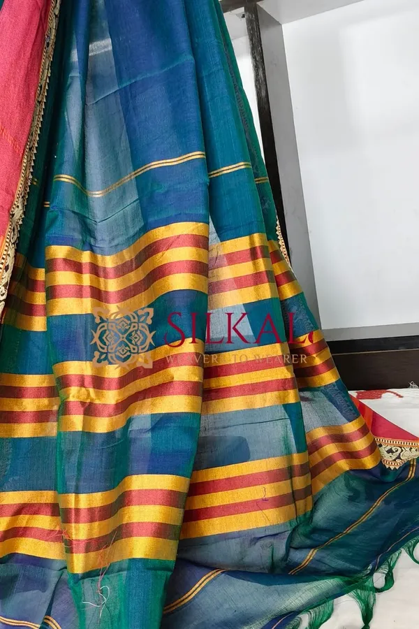 Narayan_Peth_Plain_Cotton_Saree_With_Patti_Pallu_Saree_Code-_SKL3111
