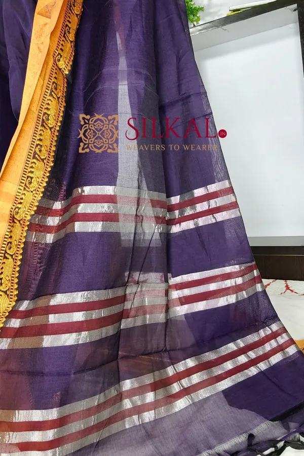 Narayan_Peth_Plain_Cotton_Saree_With_Patti_Pallu_Saree_Code-_SKL3117