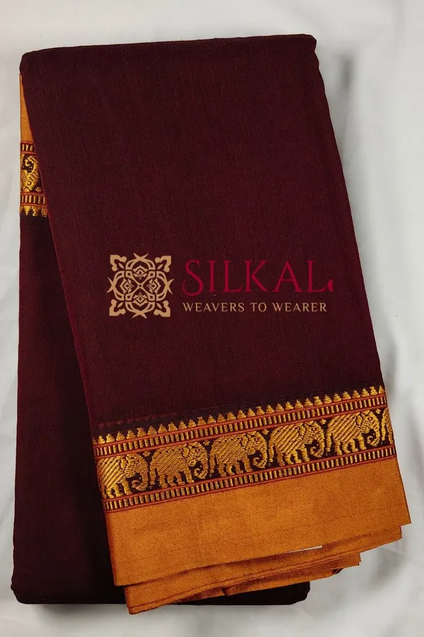 Narayan_Peth_Plain_Cotton_Saree_With_Patti_Pallu_Saree_Code-_SKL3118