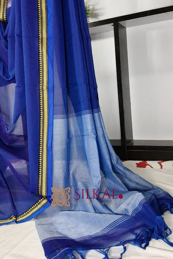 Narayan_Peth_Plain_Cotton_Saree_With_Patti_Pallu_Saree_Code-_SKL3122