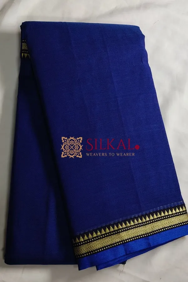 Narayan_Peth_Plain_Cotton_Saree_With_Patti_Pallu_Saree_Code-_SKL3122
