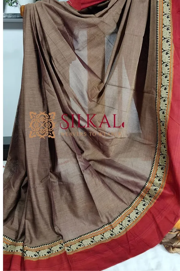 Narayan_Peth_Plain_Cotton_Saree_With_Patti_Pallu_Saree_Code-_SKL3126