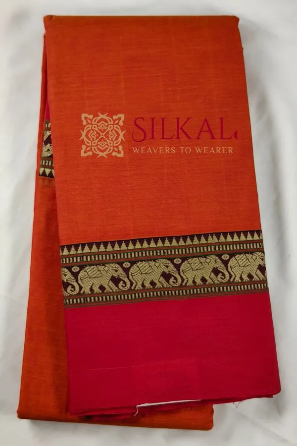 Narayan_Peth_Plain_Cotton_Saree_With_Patti_Pallu_Saree_Code-_SKL3128