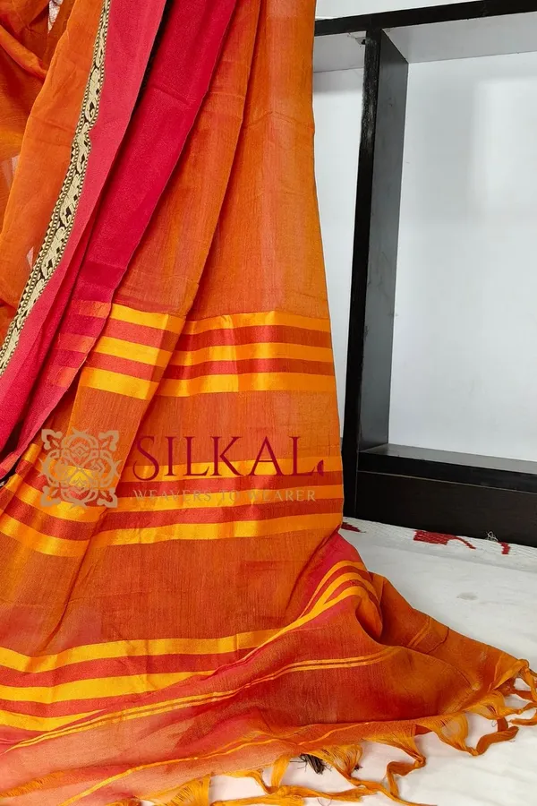 Narayan_Peth_Plain_Cotton_Saree_With_Patti_Pallu_Saree_Code-_SKL3128