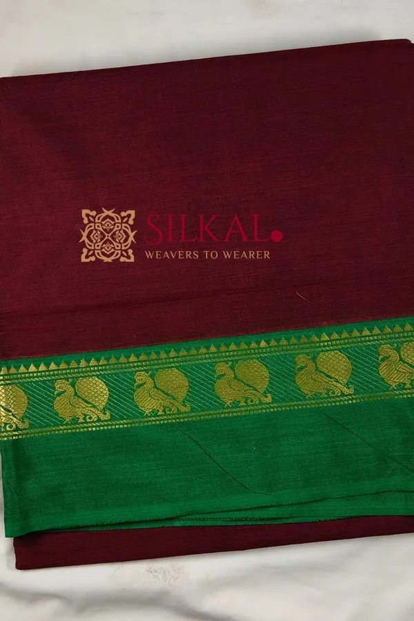 Narayan_Peth_Plain_Cotton_Saree_With_Patti_Pallu_Saree_Code-_SKL3132