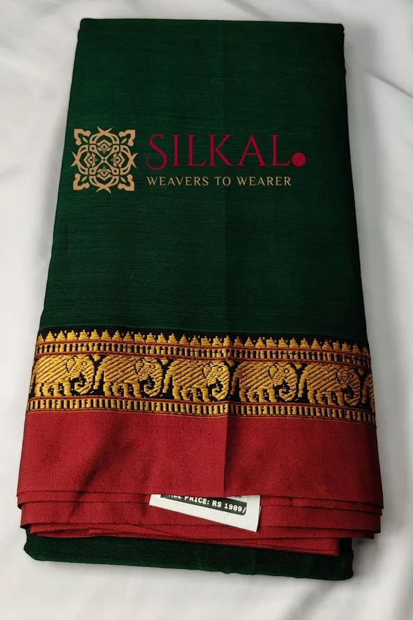 Narayan_Peth_Plain_Cotton_Saree_With_Patti_Pallu_Saree_Code-_SKL3135
