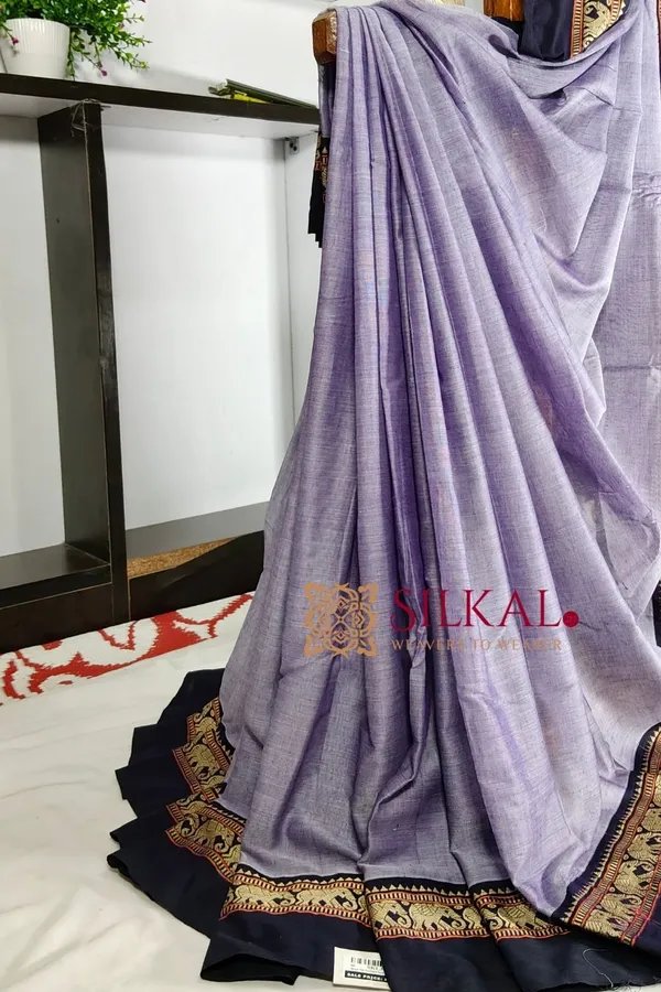 Narayan_Peth_Plain_Cotton_Saree_With_Patti_Pallu_Saree_Code-_SKL3138