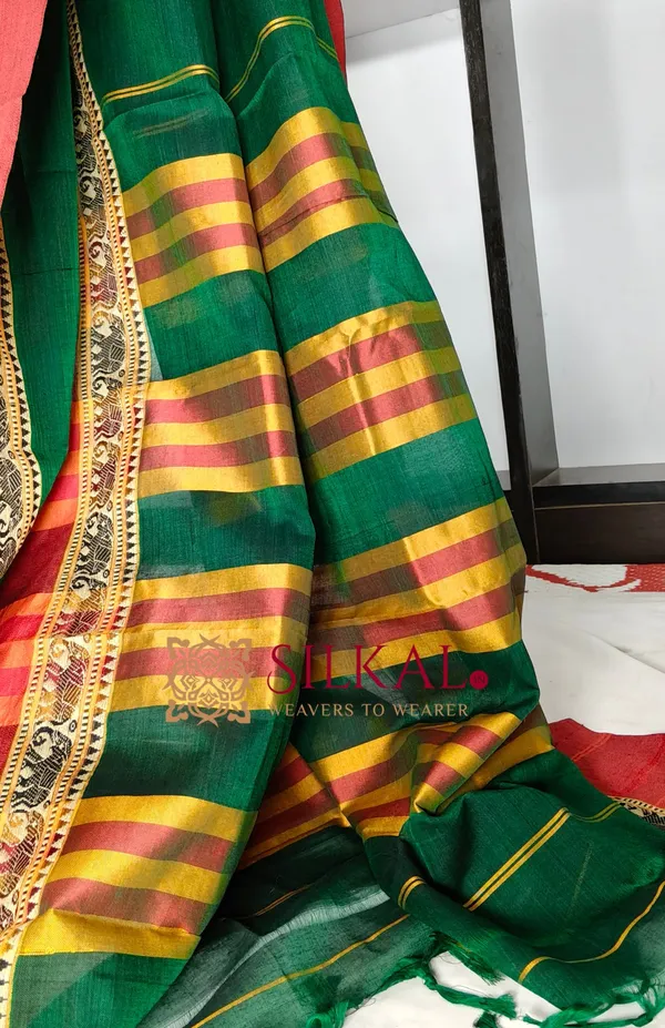Narayan_Peth_Plain_Cotton_Saree_With_Patti_Pallu_Saree_Code-_SKL3139