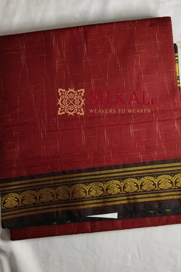 Narayan_Peth_Plain_Cotton_Saree_With_Patti_Pallu_Saree_Code-_SKL3142