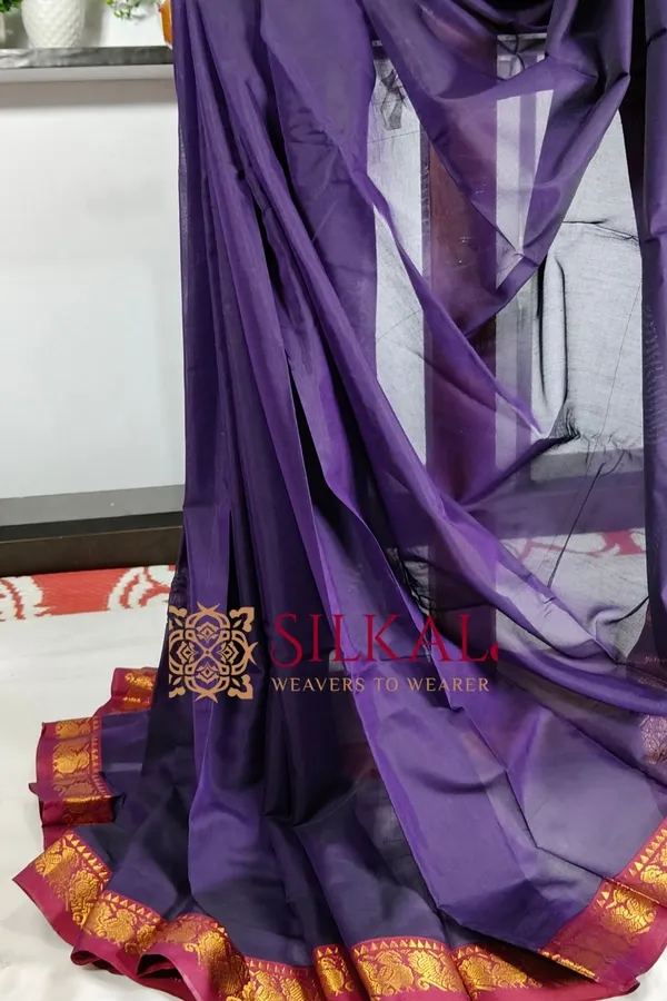 Narayan_Peth_Plain_Cotton_Saree_With_Patti_Pallu_Saree_Code-_SKL3_114
