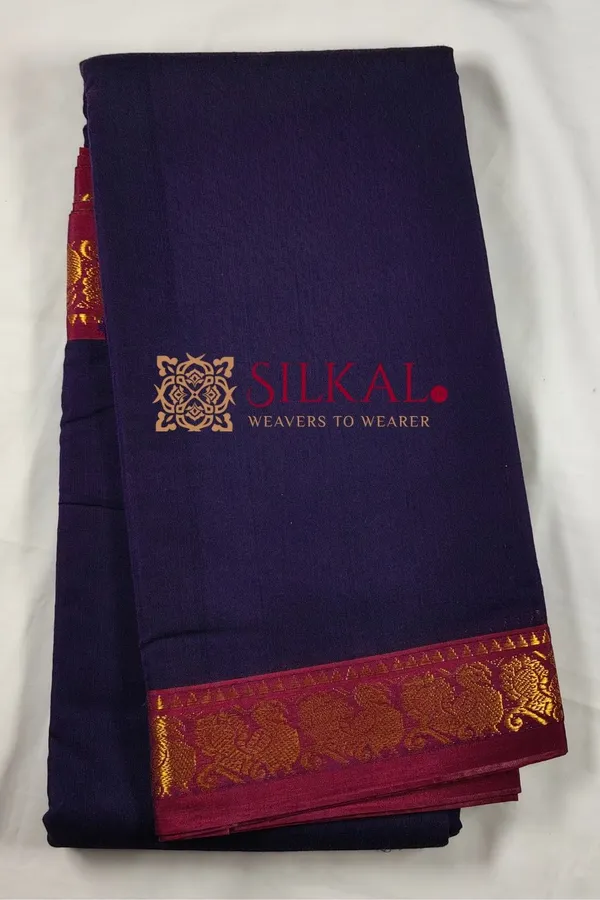 Narayan_Peth_Plain_Cotton_Saree_With_Patti_Pallu_Saree_Code-_SKL3_114