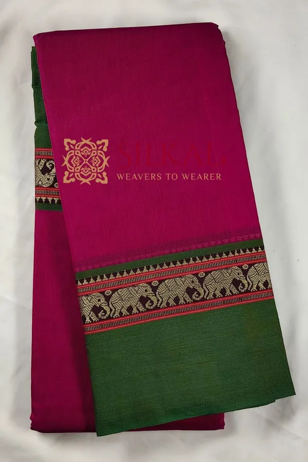 Narayan_Peth_Plain_Cotton_Saree_With_Patti_Pallu_Saree_Code-_SKL3_130