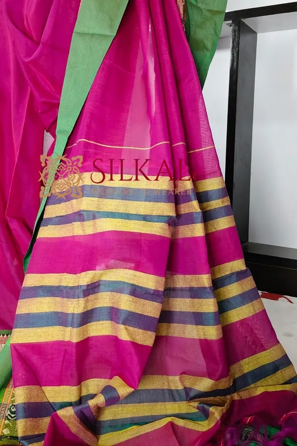 Narayan_Peth_Plain_Cotton_Saree_With_Patti_Pallu_Saree_Code-_SKL3_130