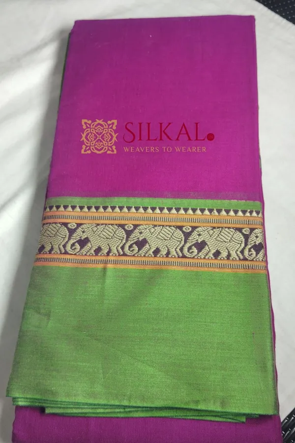 Narayan_Peth_Plain_Cotton_Saree_With_Patti_Pallu_Saree_SKL_1957