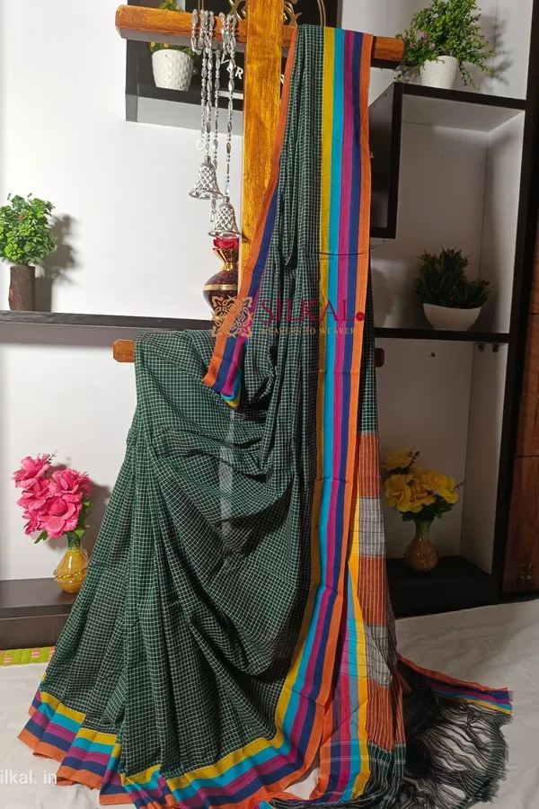 Patteda_Anchu_Pure_Cotton_Handloom_Saree_Saree_Code-_SKL1187