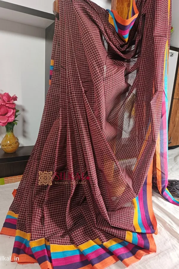 Patteda_Anchu_Pure_Cotton_Handloom_Saree_Saree_Code-_SKL1433