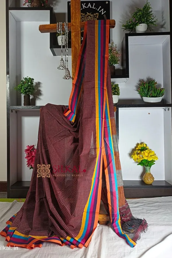 Patteda_Anchu_Pure_Cotton_Handloom_Saree_Saree_Code-_SKL1433