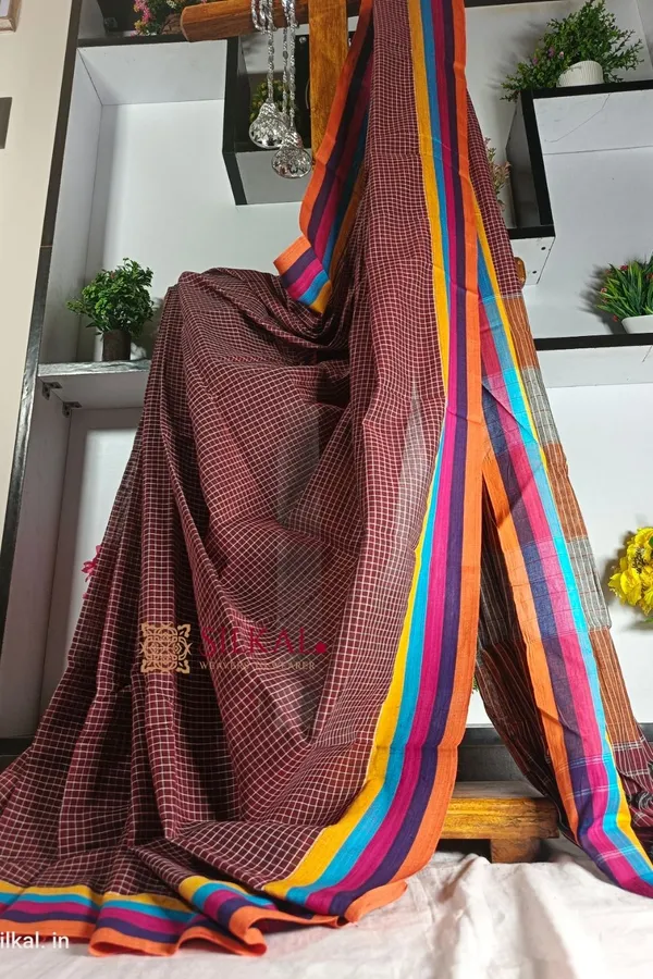 Patteda_Anchu_Pure_Cotton_Handloom_Saree_Saree_Code-_SKL1433