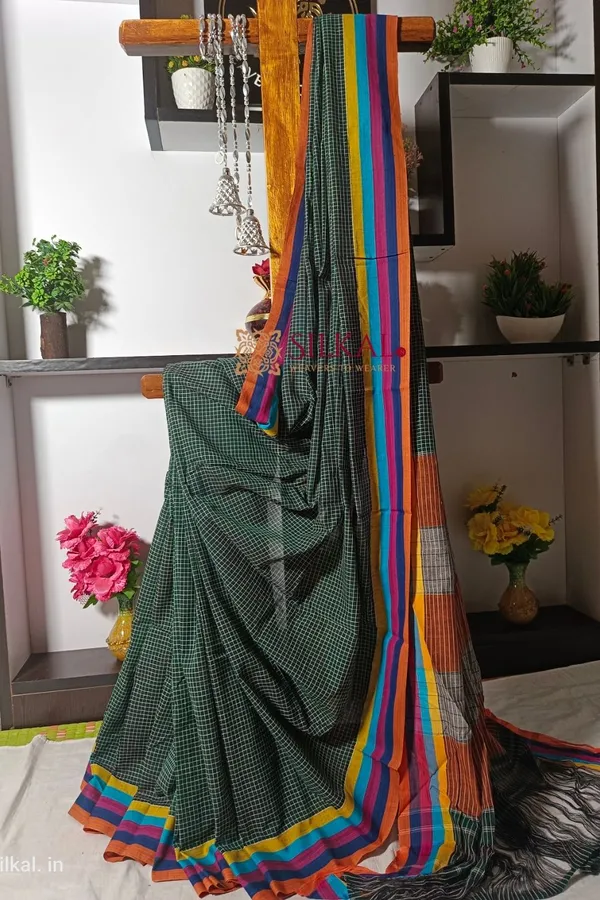 Patteda_Anchu_Pure_Cotton_Handloom_Saree_Saree_Code-_SKL1187