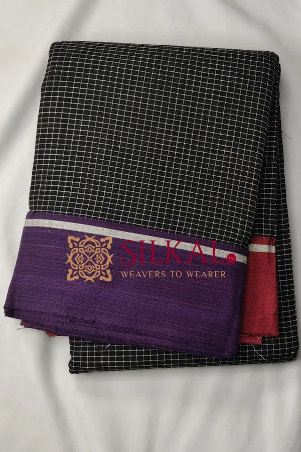 Patteda_Anchu_Checks_With_Plain_Border__SKL03813