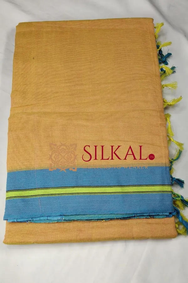 Patteda_Anchu_Plain_Design_With_Plain_Border_Saree_Code-_SKL03559