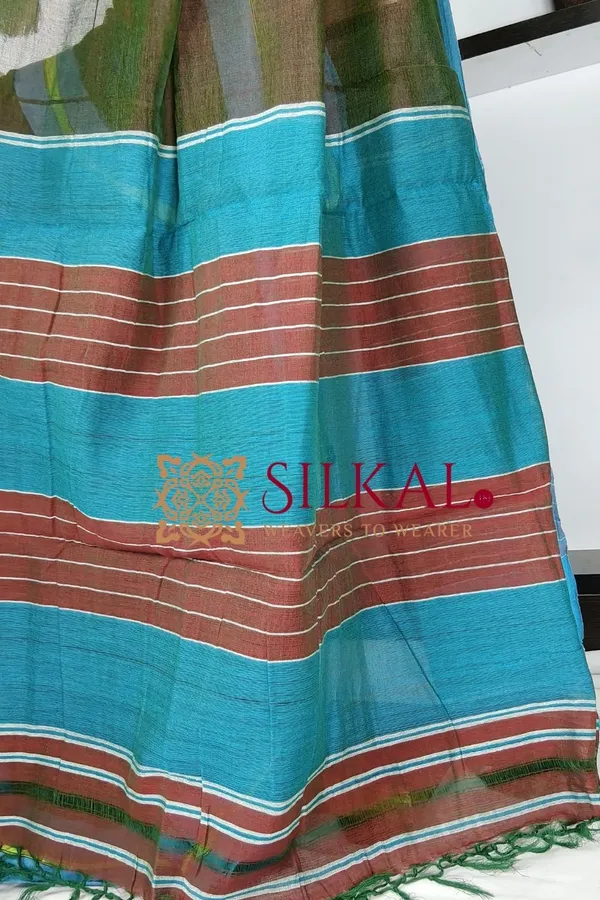 Patteda_Anchu_Plain_Design_With_Plain_Border_Saree_Code-_SKL03560