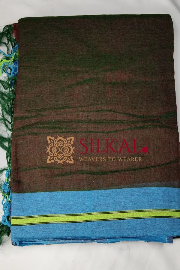 Patteda_Anchu_Plain_Design_With_Plain_Border_Saree_Code-_SKL03560