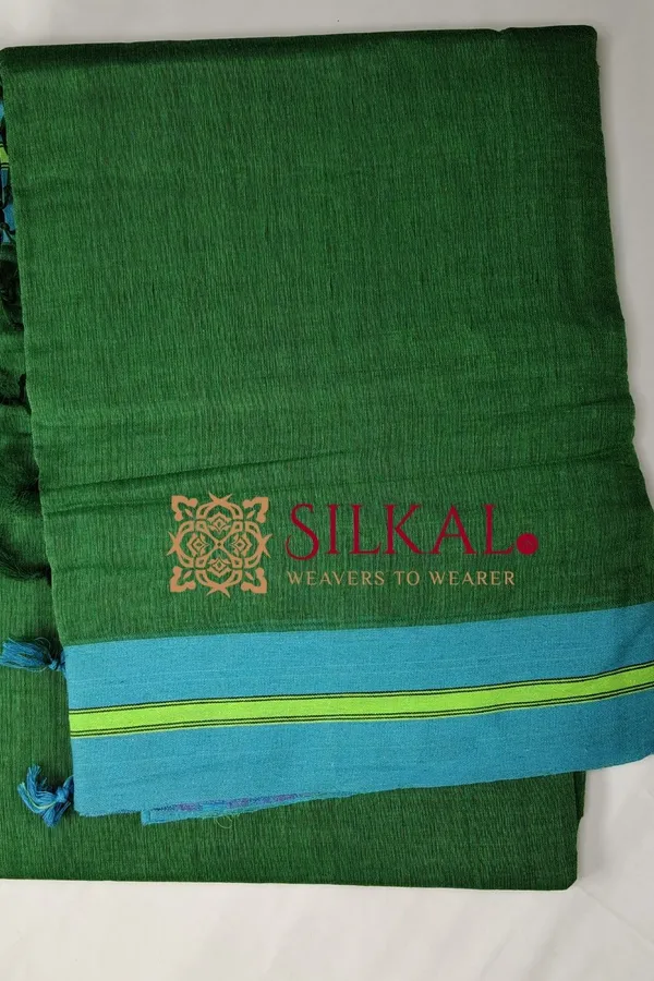 Patteda_Anchu_Plain_Design_With_Plain_Border_Saree_Code-_SKL03561