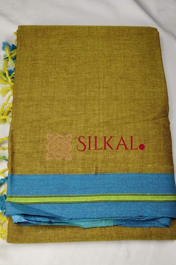 Patteda_Anchu_Plain_Design_With_Plain_Border_Saree_Code-_SKL03562