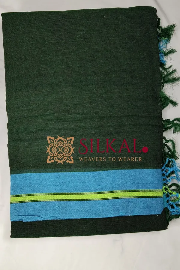 Patteda_Anchu_Plain_Design_With_Plain_Border_Saree_Code-_SKL03566