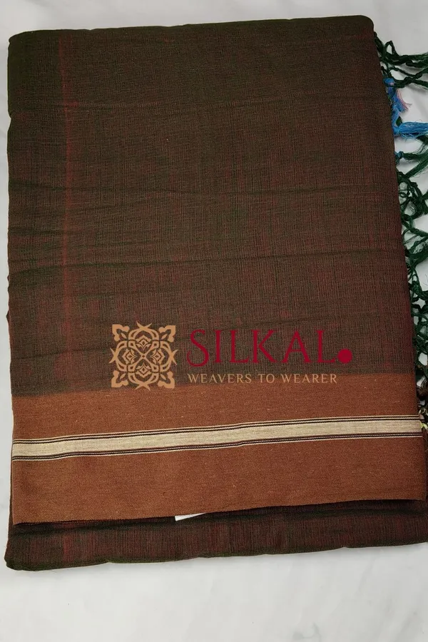 Patteda_Anchu_Plain_Design_With_Plain_Border_Saree_Code-_SKL03568