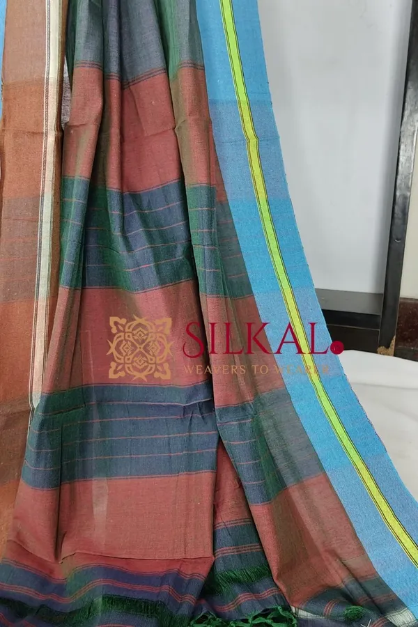 Patteda_Anchu_Plain_Design_With_Plain_Border_Saree_Code-_SKL03569