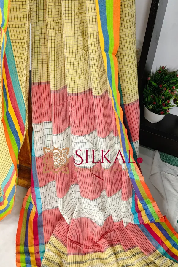 Patteda_Anchu_Pure_Cotton_Handloom_Saree_Code-_SKL04118