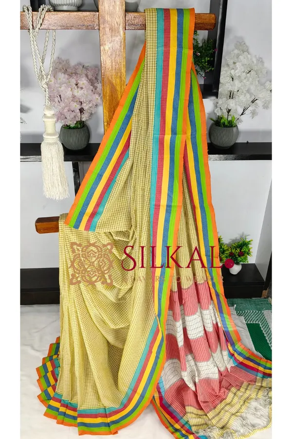 Patteda_Anchu_Pure_Cotton_Handloom_Saree_Code-_SKL04118