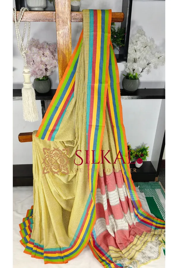 Patteda_Anchu_Pure_Cotton_Handloom_Saree_Code-_SKL04118