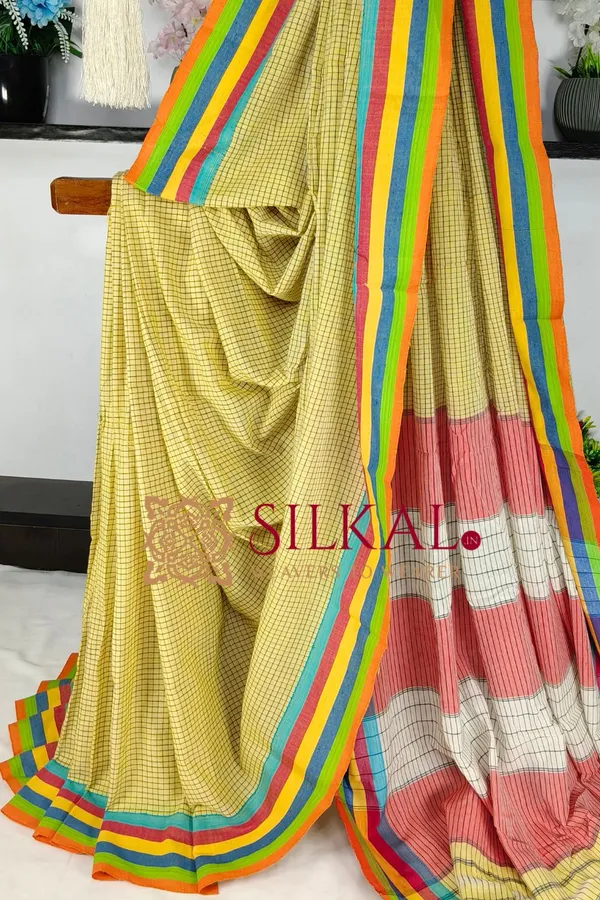 Patteda_Anchu_Pure_Cotton_Handloom_Saree_Code-_SKL04118