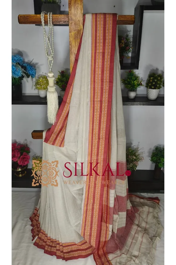 Patteda_Anchu_Pure_Cotton_Handloom_Saree_SKL04284