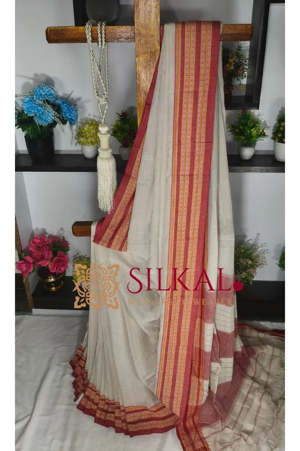 Patteda_Anchu_Pure_Cotton_Handloom_Saree_SKL04284