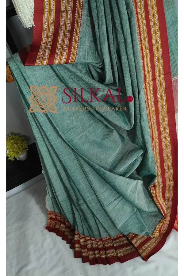 Patteda_Anchu_Pure_Cotton_Handloom_Saree_SKL04285