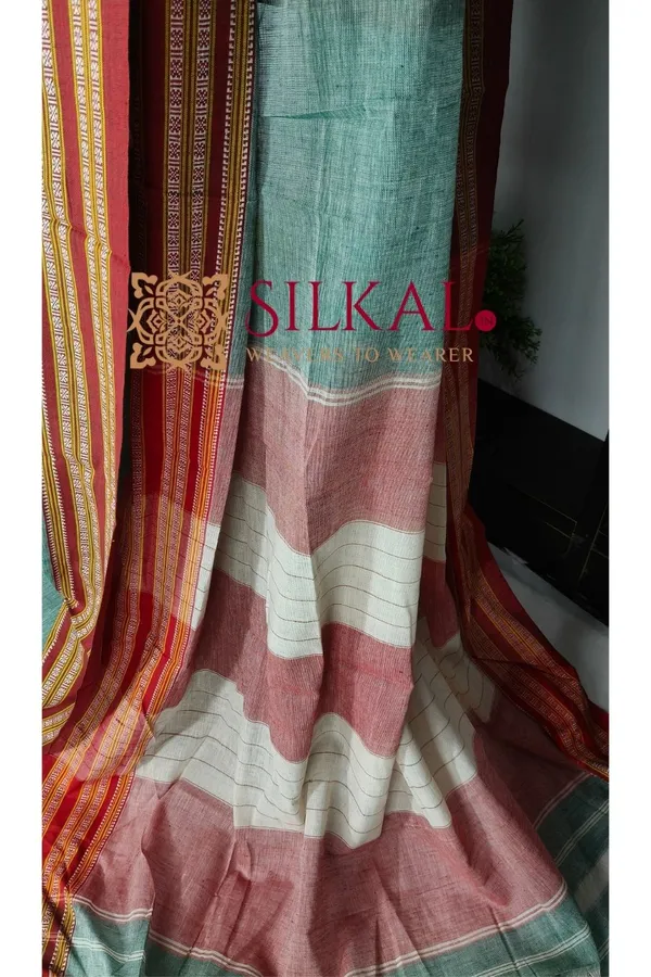 Patteda_Anchu_Pure_Cotton_Handloom_Saree_SKL04285