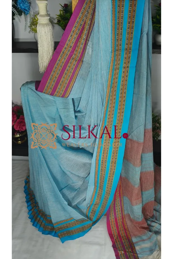 Patteda_Anchu_Pure_Cotton_Handloom_Saree_SKL04288