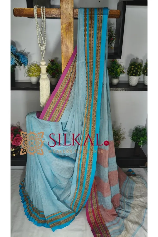 Patteda_Anchu_Pure_Cotton_Handloom_Saree_SKL04288