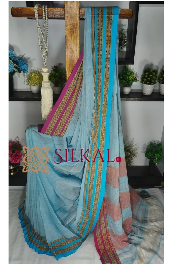 Patteda_Anchu_Pure_Cotton_Handloom_Saree_SKL04288
