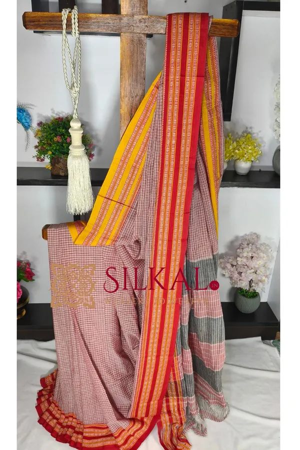 Patteda_Anchu_Pure_Cotton_Handloom_Saree_SKL04289