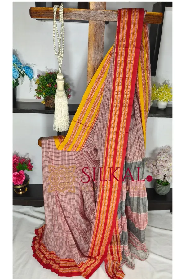 Patteda_Anchu_Pure_Cotton_Handloom_Saree_SKL04289