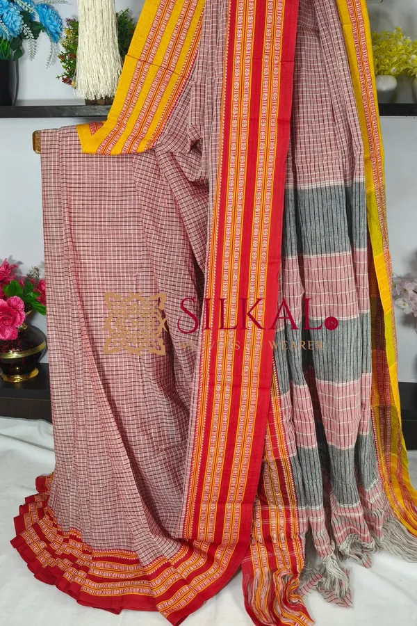 Patteda_Anchu_Pure_Cotton_Handloom_Saree_SKL04289