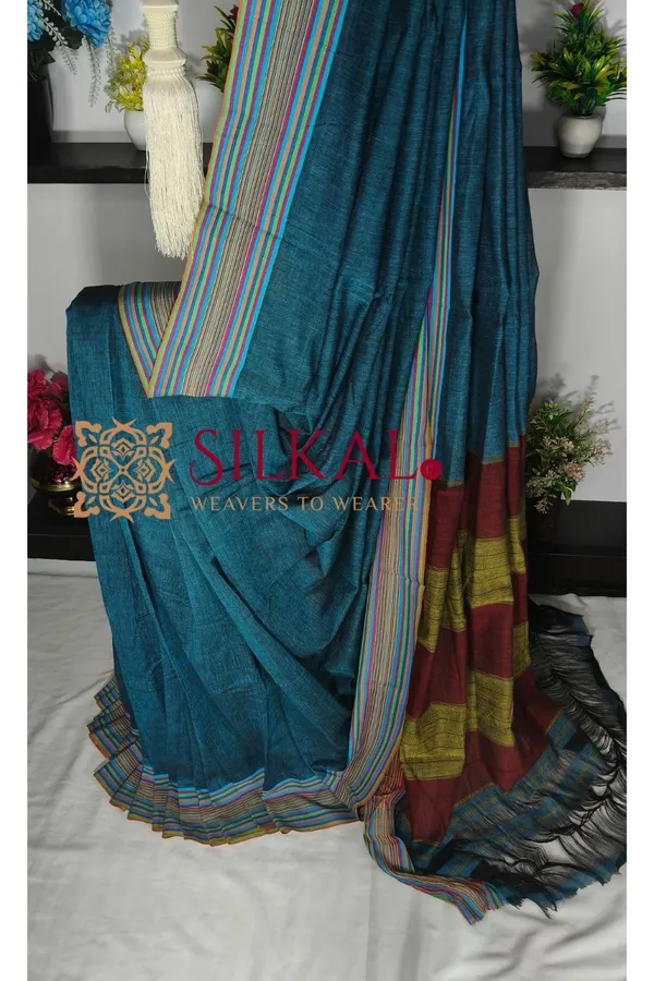 Patteda_Anchu_Pure_Cotton_Handloom_Saree_SKL04290